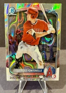 2025 Bowman Chrome Cole Fontenelle #BCP-32 1st Bowman RayWave Refractor /399 - Imagen 1 de 3