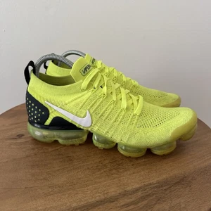 Nike Air Vapormax Flyknit 2 Neon Volt Green Yellow Black 942842-700 Mens Sz 9.5 - Picture 1 of 12