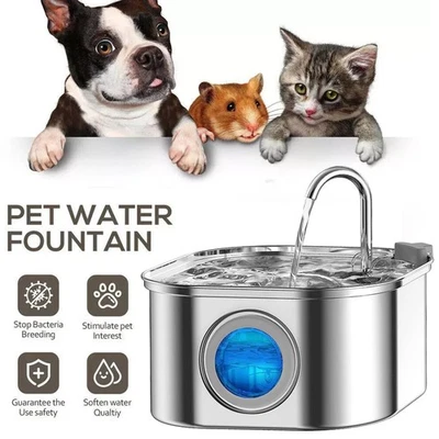 3.2L Edelstahl Trinkbrunnen Katzenbrunnen für Katze Hunde Leise Trinkbrunnen - Bild 1 von 4