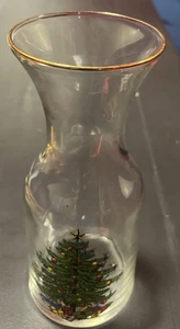 Cuthbertson Christmas Tree  Wine/Juice Carafe Decanter Gold Trim - Picture 1 of 8