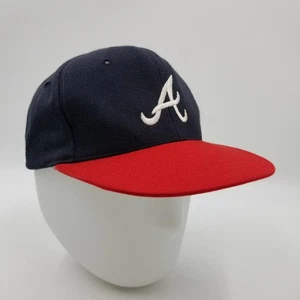 Gorra de Colección RARA Atlanta Braves Snap Back Azul Rojo MLB Universal EE. UU. Lana Profesional - Imagen 1 de 16