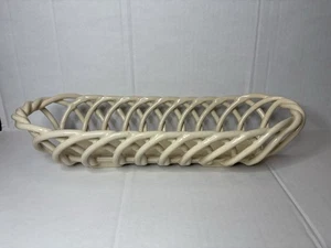 Brotkorb geflochten creme Keramik geflochten länglich Steinzeug - Bild 1 von 8
