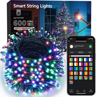 Brizled Smart Christmas Lights, 196ft 600 LED Smart WiFi Color Changing String - Image 1 of 4