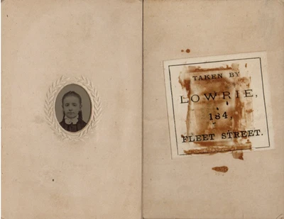 LONDON TINTYPE CDV BY LOWRIE PORTRAIT OF GIRL VICTORIAN FASHION #D4373 - Image 1 of 3