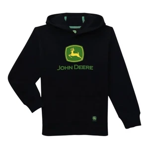 John Deere Boys Graphic Fleece Long Sleeve Hoodie Pullover Black XXL (18) - Picture 1 of 4