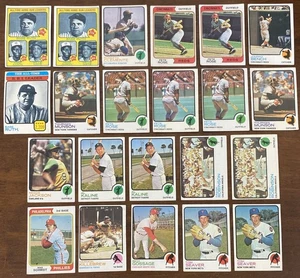 (22) 1973 & 1974 TOPPS BASEBALL HOF/STAR CARDS ROSE, CLEMENTE LOW GRADE READ  - Bild 1 von 20
