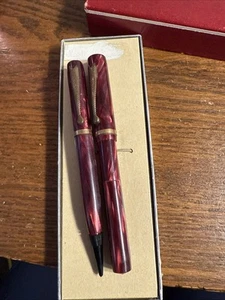 Penna stilografica vintage Packard e matita meccanica pennino placcato oro 14k non testata - Foto 1 di 8