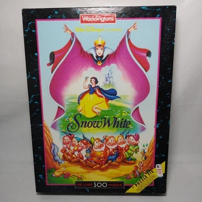 Disney Snow White Waddingtons Deluxe 500 Piece Jigsaw Puzzle 1992 Complete - Image 1 of 4