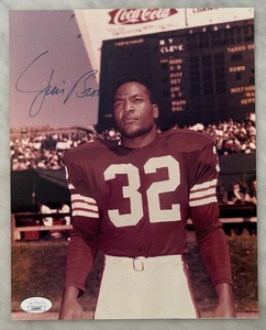 JIM BROWN AUTOGRAPH SIGNED 8X10 PHOTO PICTURE CLEVELAND BROWNS HOF JSA - Picture 1 of 2