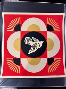Shepard Fairey - GEOMETRIC DOVE (Red) - 2017 - Picture 1 of 1