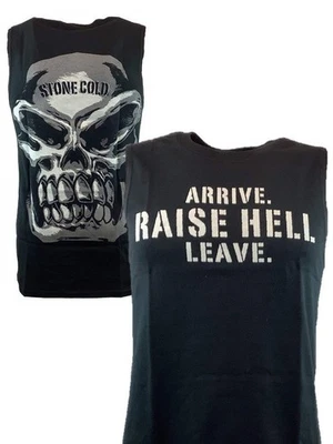 Stone Cold Steve Austin Arrive Raise Hell Leave Sleeveless Muscle Mens T-shirt - Image 1 of 4