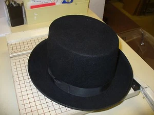 Sombrero de copa negro - fieltro grande, pequeño/mediano - Imagen 1 de 3