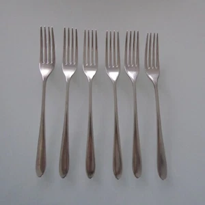 WALKER & HALL Cutlery - PRIDE Pattern - 6 X DINNER/FISH Forks - 8" - VGC - Picture 1 of 5