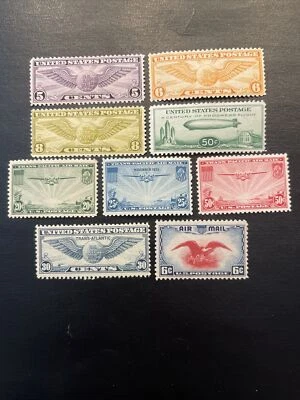 US Air Mail Stamps Collection Scott# C16-C24…MLH & MH OG - Image 1 of 2