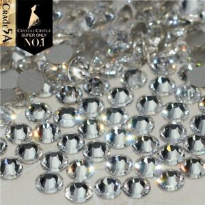 Swarovski crystals flat back CRYSTAL AB CLEAR gems for nails shoes clothes 30pcs