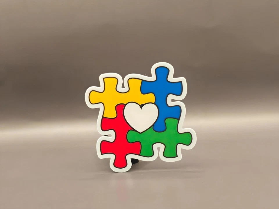 Pegatinas de vinilo para conciencia del autismo pieza de rompecabezas autista mano amor niño ASD AS ADC Foto 1 de 1