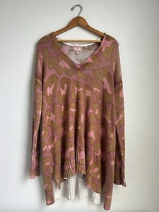 Oversize Damen Pullover Show Me Your Mumu Hug Me Rosey Leopard Strick Gr. S - Bild 1 von 7