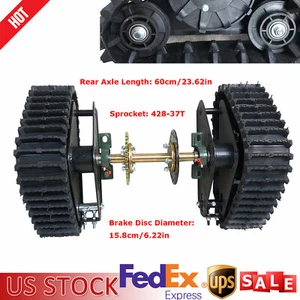 For Go Kart Buggy ATV Snow Sand Snowmobile Gasoline Motor Rear Axle Track Kit - Bild 1 von 12