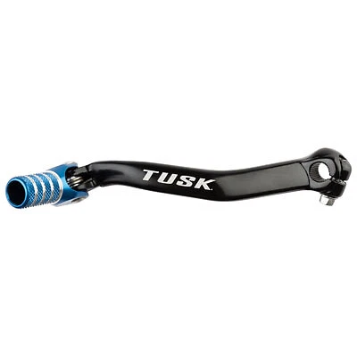 Palanca de cambios plegable Tusk + punta negra/azul de 1" - Se adapta a: Yamaha TW200 1987-2025 Foto 1 de 2