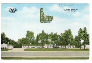 Postal GA Sylvania Village Green Motel U.S.301 Vintage Georgia AAA - Imagen 1 de 2