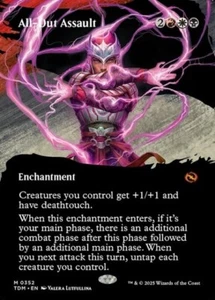 MTG - (Borderless) ALL-OUT ASSAULT - Tarkir Dragonstorm (M) - Picture 1 of 1