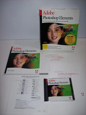 Adobe Photoshop Elements CD, +User Manual, Windows / Macintosh ver, +SERIAL KEY - Image 1 of 4