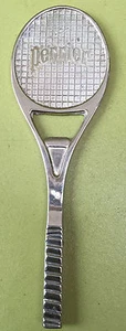 TENNISMANN KAPSELHEBER FORM WERBESCHLÄGER PERRIER METALL VERSILBERT 15cm - Bild 1 von 4