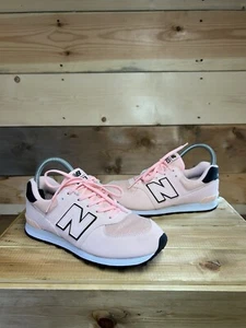 New Balance 574 hellrosa & schwarze Damen-Freizeitschuhe Größe UK 5 - Bild 1 von 21