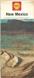 1966 MUSCHELÖL Kupfermine Straßenkarte NEW MEXICO Albuquerque Santa Fe Route 666 - Bild 1 von 4