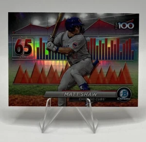 2024 Bowman Matt Shaw Scouts' Top 100 #BTP-65 Cubs - Picture 1 of 2