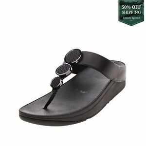 RRP €115 FITFLOP Leather Thong Sandals EU 39 UK 6 US 8 Platform Sole