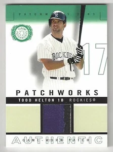 2003 Fleer Patchworks - Todd Helton - #PW-TH2 - Game-Worn Patch - Picture 1 of 1