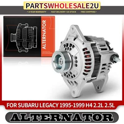 Alternator for Subaru Legacy 1995-1999 H4 2.2L 2.5L 85A 12V Clockwise 5-Groove - Image 1 of 4