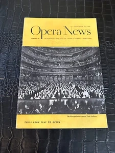 November 10 1947 OPERA NEWS music magazine (MI) Metropolitan - Imagen 1 de 1