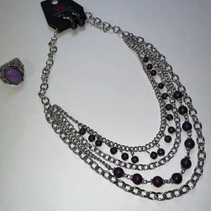Paparazzi Schmuck Set, Halskette, Ohrringe, Ring, schick, Uptown Girl, modern - Bild 1 von 15