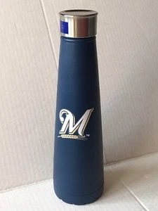 MLB Milwaukee Brewers 14oz Stainless Steel Sports Water Beverage Bottle - Picture 1 of 11