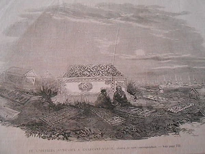 Gravure 1866 - Le Cimetière Arménien à Constantinople - Foto 1 di 1