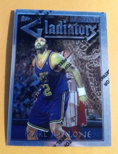 1996-97 Topps Finest Silver Gladiators #116 Karl Malone W/ Coating - Uncommon - Picture 1 of 2