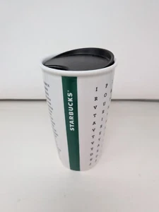 Taza de café Starbucks de cerámica con crucigrama de doble pared búsqueda de palabras 12 OZ - Imagen 1 de 7
