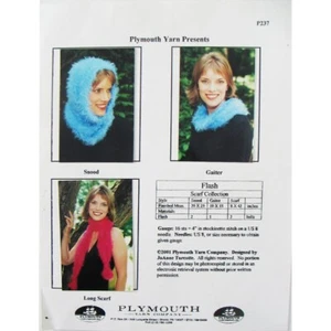 Plymouth Yarn Presents Snood, Gaiter, Long Scarf Knitting Pattern Sheet #P237 - Picture 1 of 4