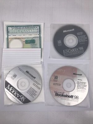MICROSOFT WINDOWS 98 Money 98, Home Bookshelf 98 Encarta 98 with product Key NEW - Image 1 of 4