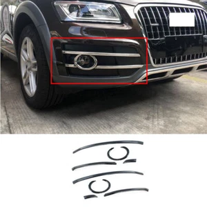 Fit For Audi Q5 2017 Black Titanium Exterior Front Fog Light Lamp Strip Trim 8X - Picture 1 of 3