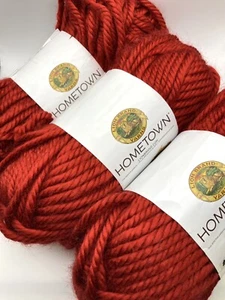 2 Skeins + Partial Lion Brand Hometown Super Bulky Yarn Color Tampa Spice - Picture 1 of 4