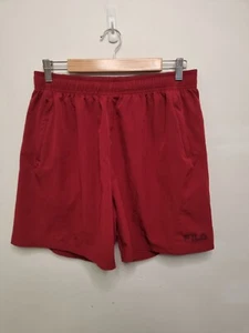 vintage fila shorts mens size large red pockets drawstring swim trunks 90s - Picture 1 of 9