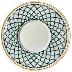 Villeroy Boch Replacement Porcelain Basket Pattern 1748 6” Saucer Plate Green - Picture 1 of 2