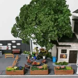 Diorama 1/64 Flower Stand Model City Street Car Parking Lots Scene Display Props - Picture 1 of 22