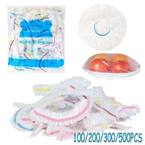 Disposable Food Cover Plastic Food Bag Elastic Wrap Food Lid Bowl Dish Covers - Picture 1 of 11