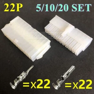 22 Pin/Way Molex Mini-Fit Jr 5557/5559 4.2mm Connector Kits (Plug+Socket+Crimps) - Picture 1 of 2