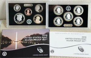 2019 S ANNUAL 10 Coin Silver Proof Set US Mint Original Box and COA NO W Penny - Picture 1 of 7