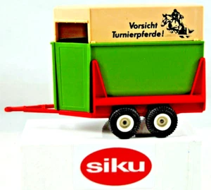 Rare 1:32 SIKU 1347 HORSE BOX TRAILER w LOADING RAMP For FARM TRACTOR & VEHICLES - Picture 1 of 22